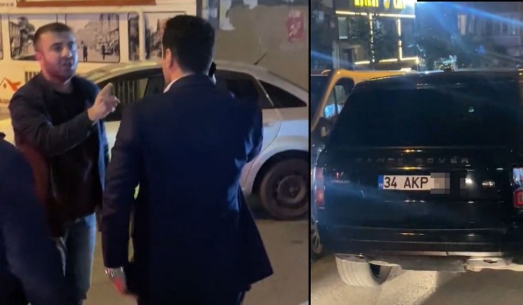 AKP plakalı çakarlı aracıyla yol kesti