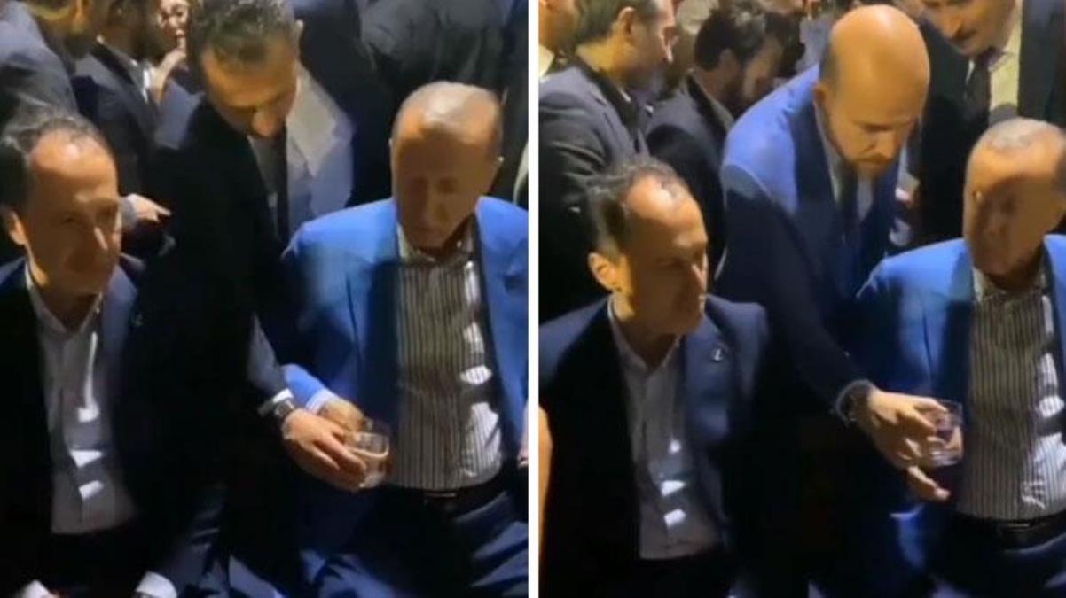 Cumhurbaşkanı Erdoğan’dan dikkat çeken güvenlik önlemi! Suyu, oğlu uzatınca alıp içti