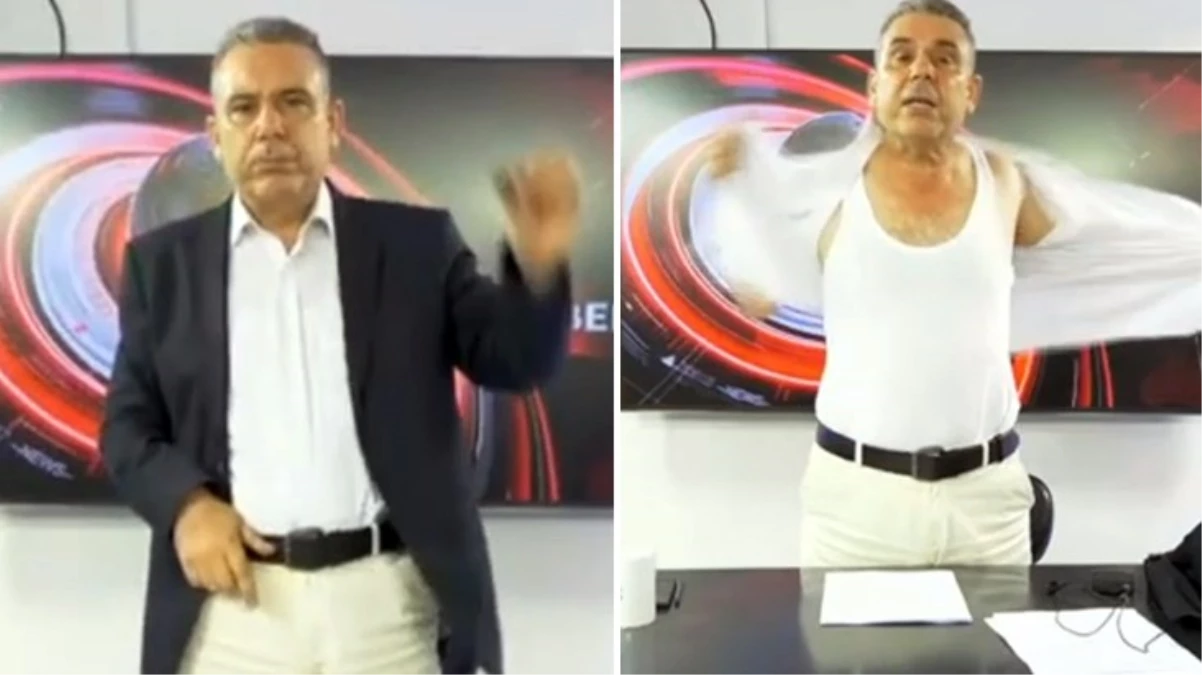 Ana haber sunucusu sesini duyurmak için canlı yayında bir anda soyunmaya başladı