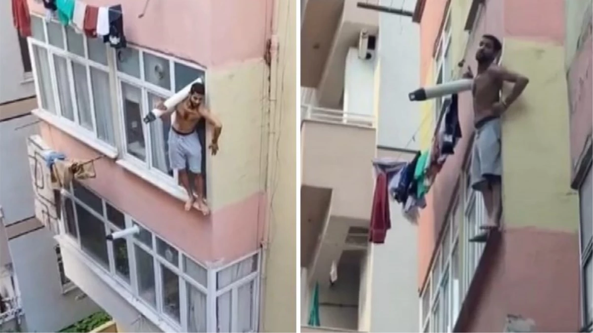İntihar etmek için balkondan aşağı sarktı, vazgeçince mahsur kaldı! Gerekçesi de olay kadar ilginç