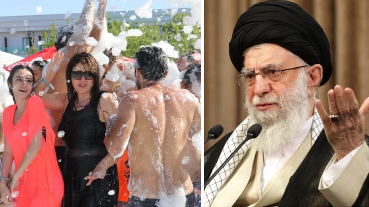 Kendi ülkelerinde yapamadıklarını Van’da yapıyorlar! İranlı turistlerden köpük partisi