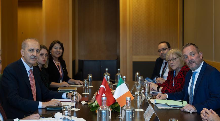 Meclis Başkanı Kurtulmuş İrlandalı ve İsrailli mevkidaşları ile bir araya geldi