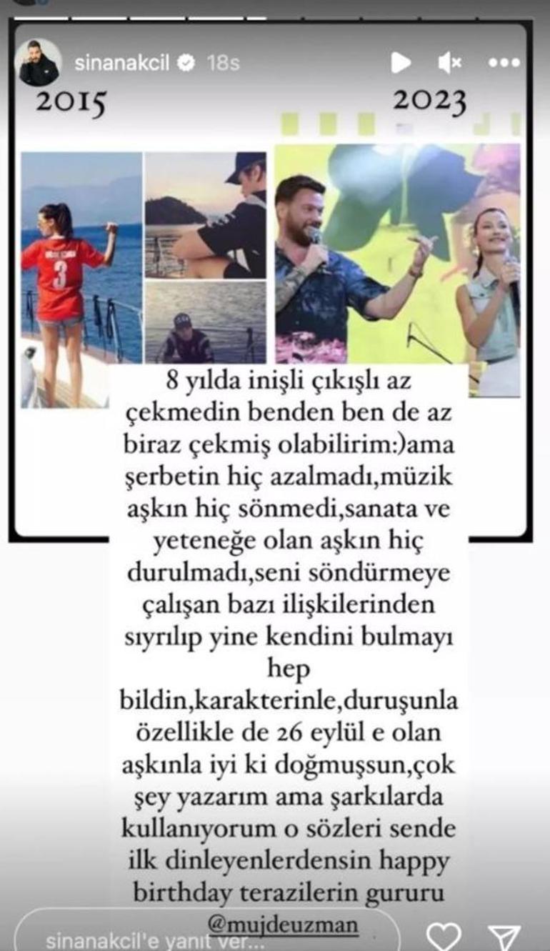 Sinan Akçıl'dan Müjde Uzman'a kutlama: Kendini bulmayı hep bildin!