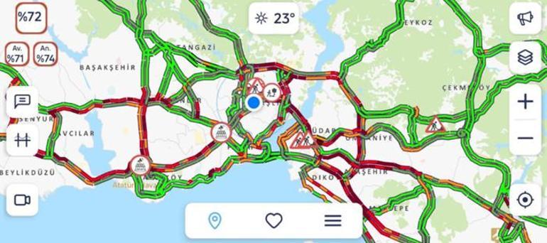 İstanbul'da trafik yoğunluğu! Durma noktasına geldi