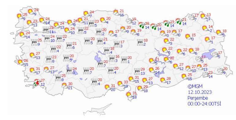 Meteoroloji'den sarı kodlu gök gürültülü yağış ve rüzgar uyarısı! 12 ile dikkat