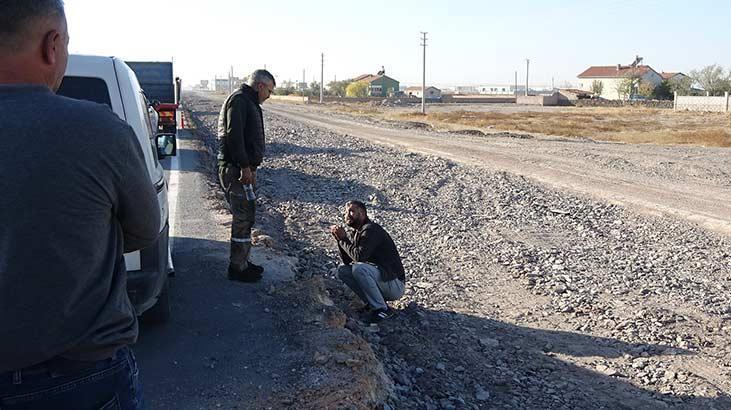 Aksaray'da feci ölüm! Otomobil iş makinesine çarptı