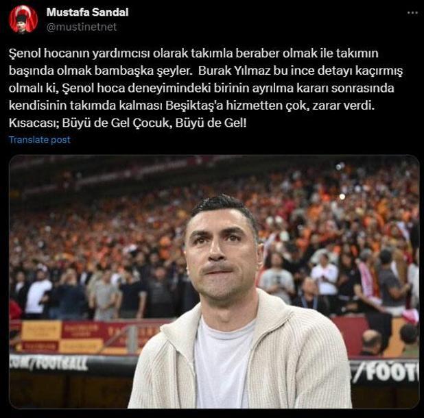 Mustafa Sandal'dan Burak Yılmaz'a olay sözler: Büyü de gel çocuk!