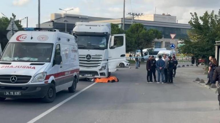 İstanbul'da korkunç görüntü! Hafriyat kamyonunun altında can verdi