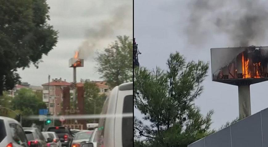 Bakırköy’de hastane bahçesinde yangın paniği