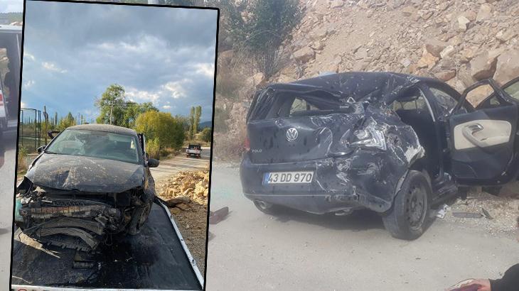 Kütahya’da kontrolden çıkan otomobil moloz yığınına çarptı: 1 ölü, 5 yaralı