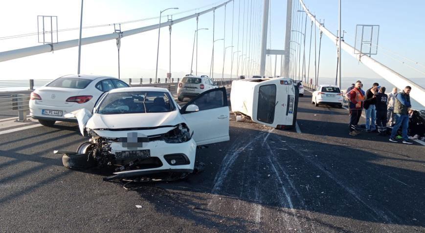Osmangazi Köprüsü’nde zincirleme kaza! Çok sayıda yaralı var