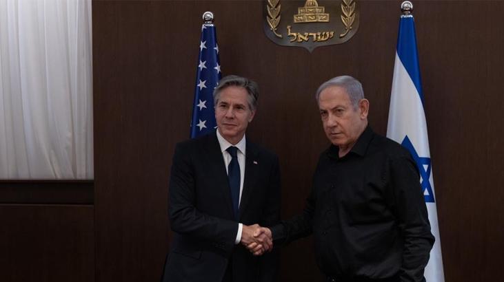 Netanyahu ve Blinken görüşmesine damga vuran siren sesi! Sığınakta beklediler