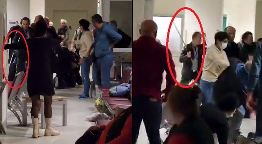 Acil serviste dehşet! Saldırgan bıçak çekti, anne polisin üniformasını yırttı