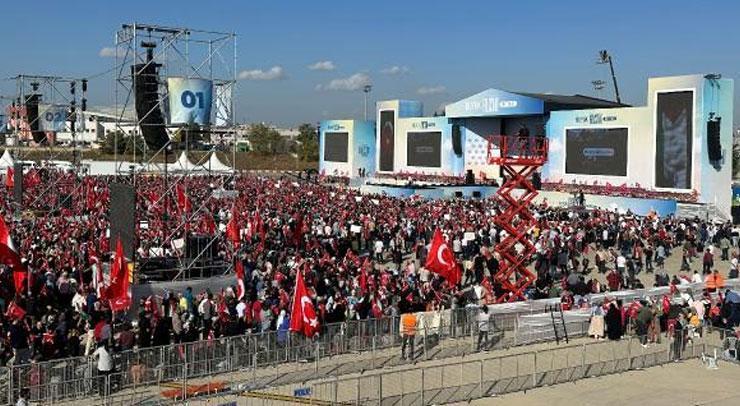 İstanbul’da Büyük Filistin Mitingi başladı