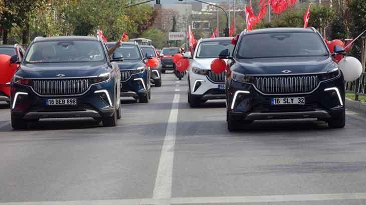 100. yıla özel TOGG konvoyu