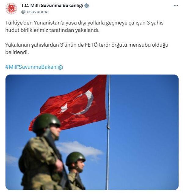 Yunanistan'a kaçmaya çalışan 3 FETÖ'cü yakalandı