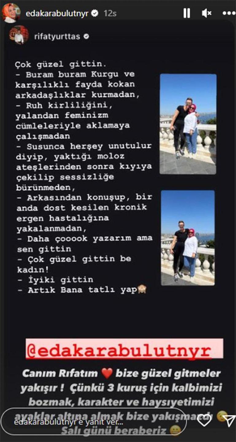 'All Star'dan elenen Masterchef Eda'dan sert açıklama! 'Üç kuruş' mesajı olay yarattı