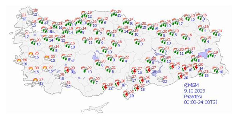 Dikkat! Meteoroloji yeni raporu yayımladı: Pazartesi gününden itibaren değişecek