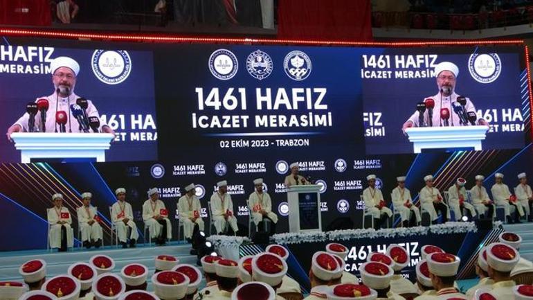 Diyanet İşleri Başkanı Erbaş 'Mevlid-i Nebi ve 1461 Hafız Toplu İcazet Merasimi'ne katıldı