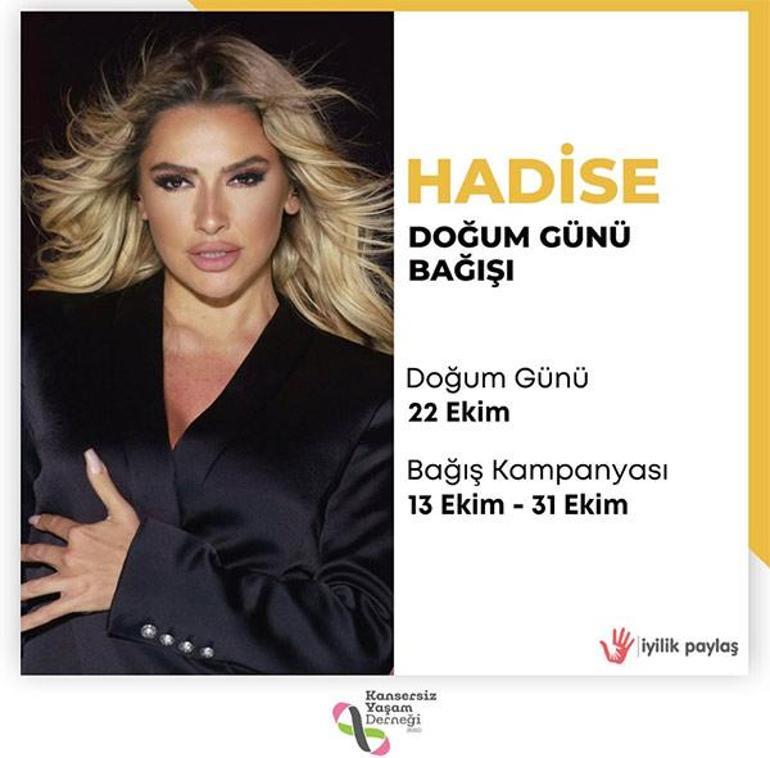 Hadise doğum gününü hediye etti