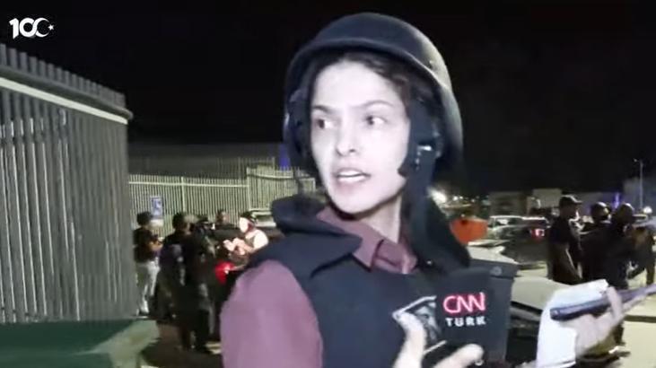 Gazze sınırında gazetecilerin olduğu yere roket düştü! CNN TÜRK muhabiri canlı yayında anlattı