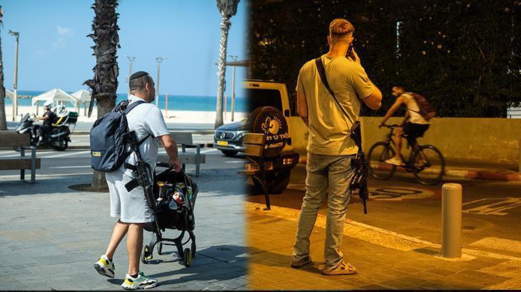 Görüntüler İsrail’den! Halk sokakta makinalı tüfeklerle dolaşıyor