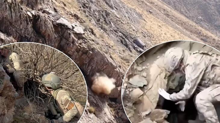 Teröre ‘kış’ darbesi! 8 ilde 21 mağara ve sığınak yok edildi