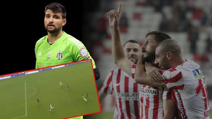 Beşiktaş’ta Ersin Destanoğlu’ndan inanılmaz hata! Antalyaspor’un yıldızı damga vurdu