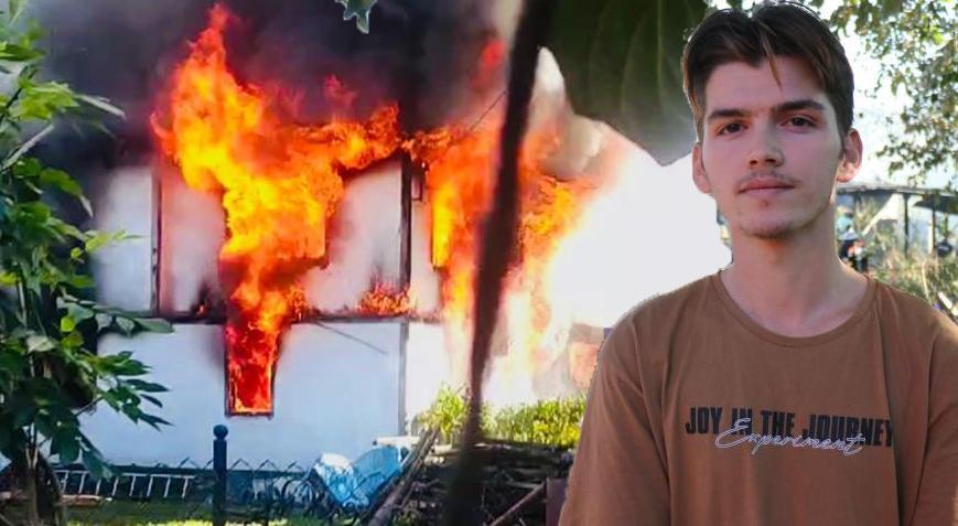 İki katlı ev alev alev yandı! Banyo yaparken ölümden döndü