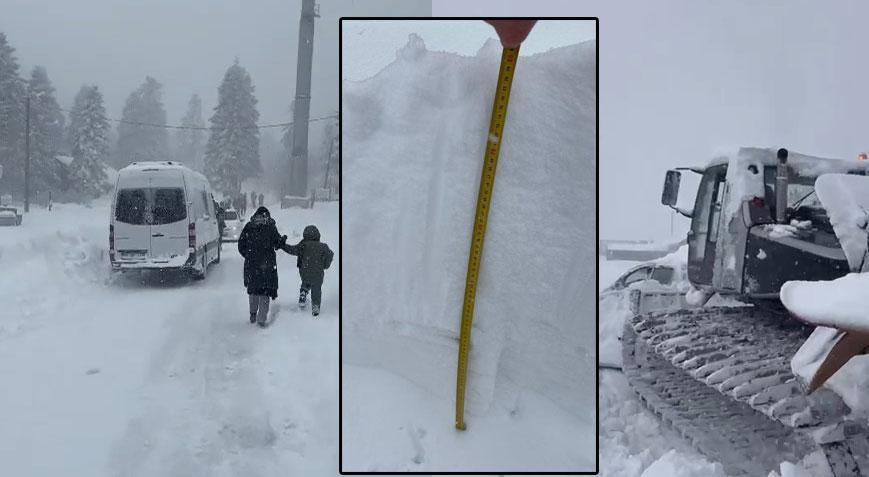 Sıcaklık eksi 9 derece öldüldü! Kar kalınlığı 64 santimetreye ulaştı