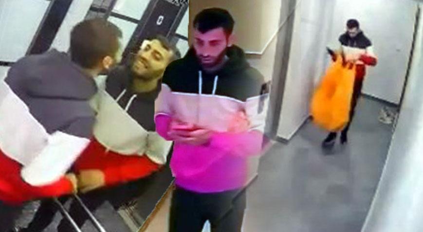 Şoke eden yalan kameraya takıldı! Asansöre bindi uzun süre dişlerini inceledi