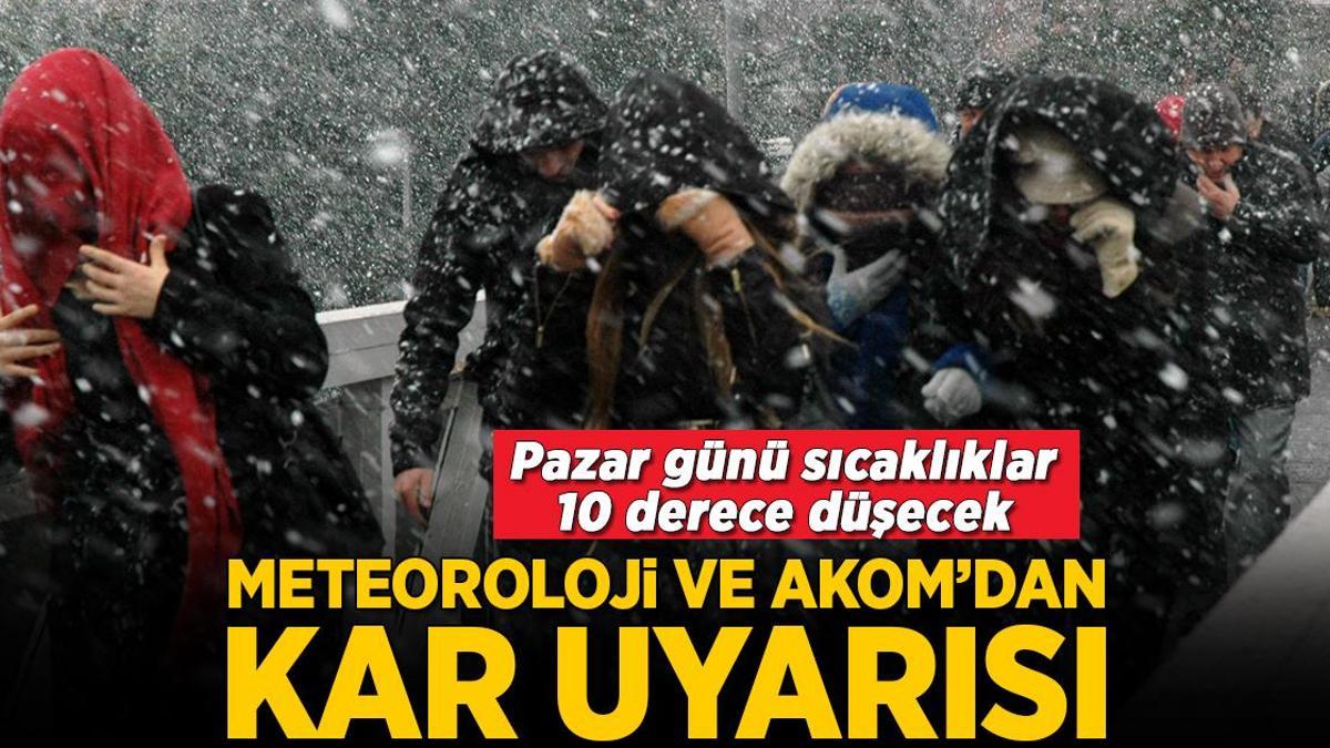 Son dakika… Meteoroloji ve AKOM’dan peş peşe kar uyarısı! Pazar gününe dikkat: Tüm yurdu etkisi altına alacak