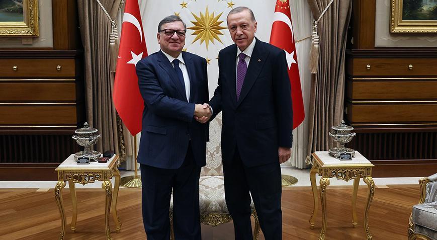 Cumhurbaşkanı Erdoğan eski AB Komisyonu Başkanı’nı kabul etti
