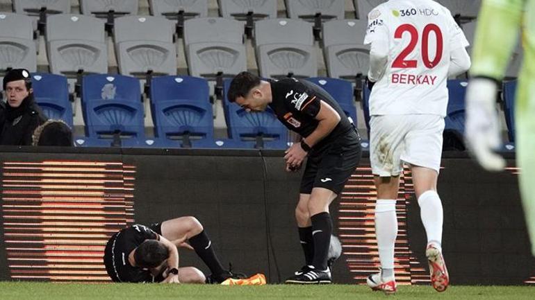 Başakşehir-Pendikspor maçında yardımcı hakem sakatlandı! Hastaneye kaldırıldı