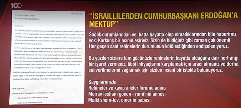 Son dakika: İsrailliler Erdoğan'a mektup yazdı! 'Sizden insani bir istekte bulunuyoruz'