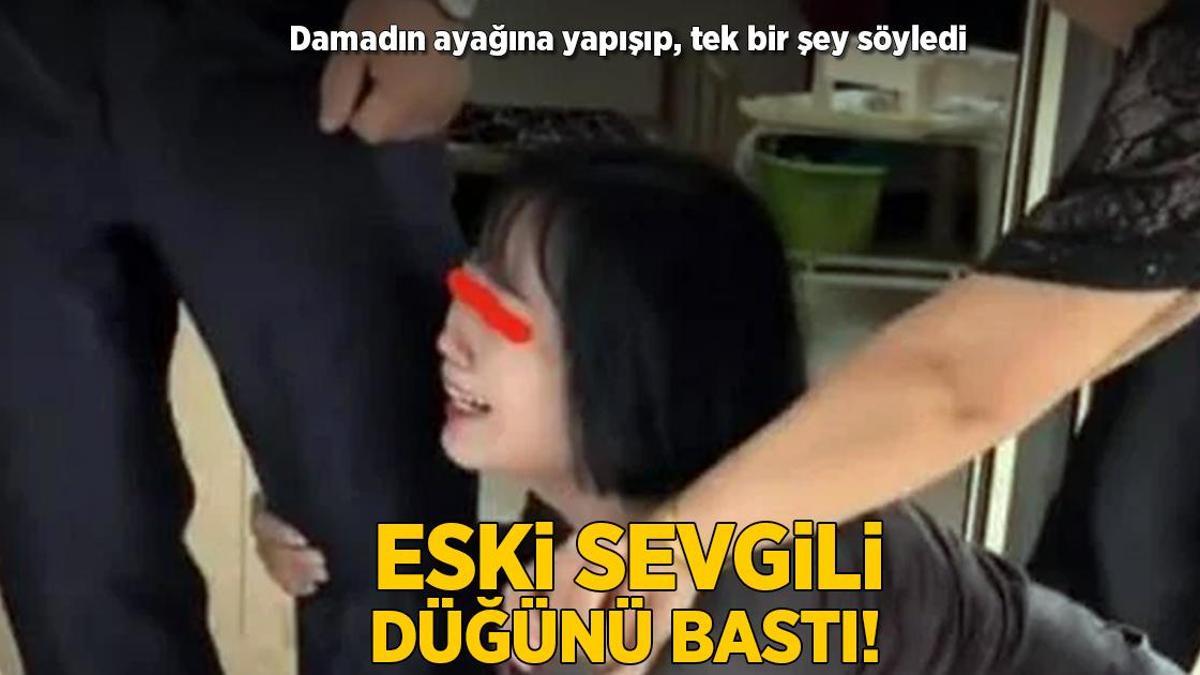 Eski sevgili düğünü bastı! Damadın ayağına yapışıp tek bir şey söyledi