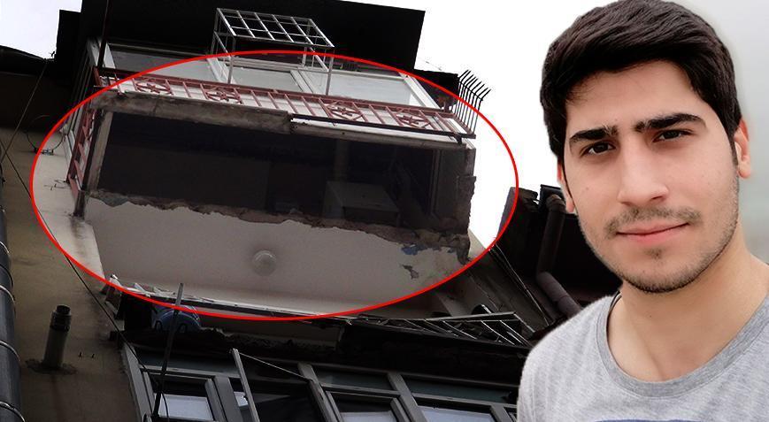 Hava almak için çıktığı balkon çöküp öldü! Feci olayın görüntüsü ortaya çıktı