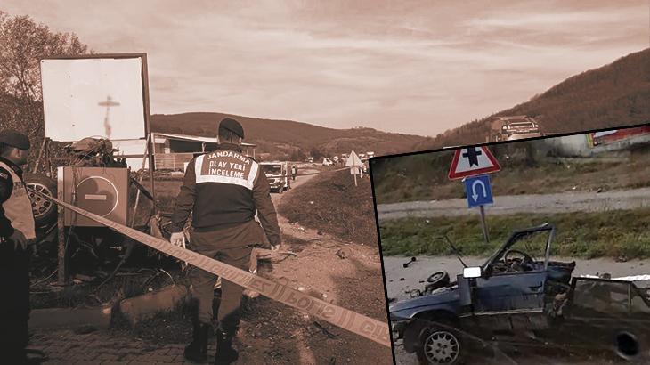 Samsun’da otobüsle çarpışan otomobil ikiye bölündü: 2 ölü, 3 yaralı