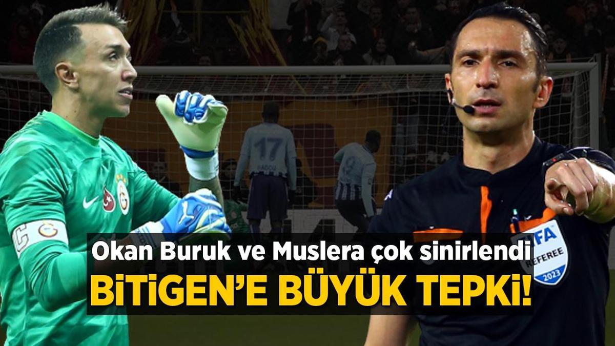 Fernando Muslera ve Okan Buruk çok sinirlendi! Abdulkadir Bitigen’e büyük tepki