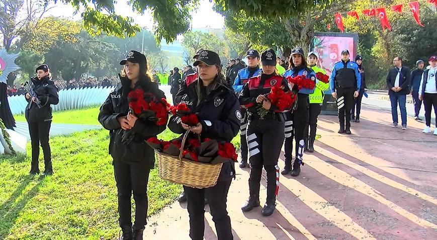 Beşiktaş’taki terör saldırısında şehit düşenler için tören düzenlendi