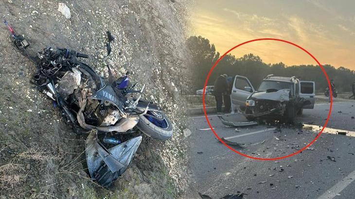 Mersin’de pikap ile motosiklet kafa kafaya çarpıştı: 1 ölü, 3 yaralı