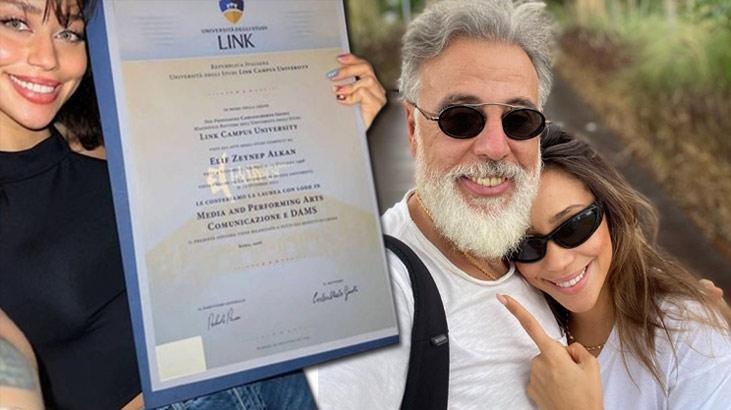 Hamdi Alkan’ın kızı Zeynep Alkan diplomasına kavuştu