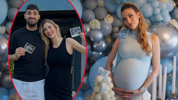 Yasemin Şefkatli’den baby shower partisi! Maviler içinde poz verdi