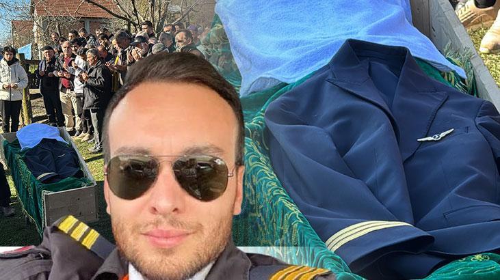 Üniforması tabuta serildi! Kazada can veren pilota acı veda