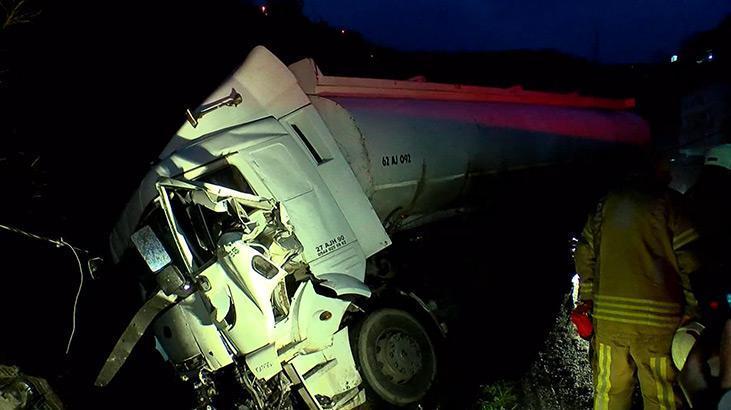 Sarıyer’de feci kaza! TIR kamyona çarptı