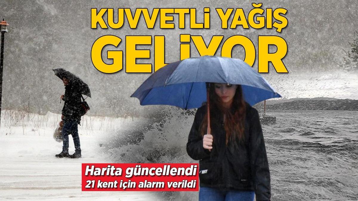 Son dakika… Meteoroloji haritayı güncelledi! Kar, fırtına, sağanak bir arada