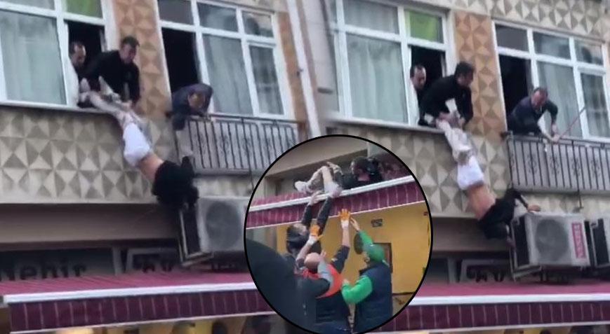 Hastaneden ellerinde kelepçeyle kaçtı! Saklandığı evin camında asılı kaldı