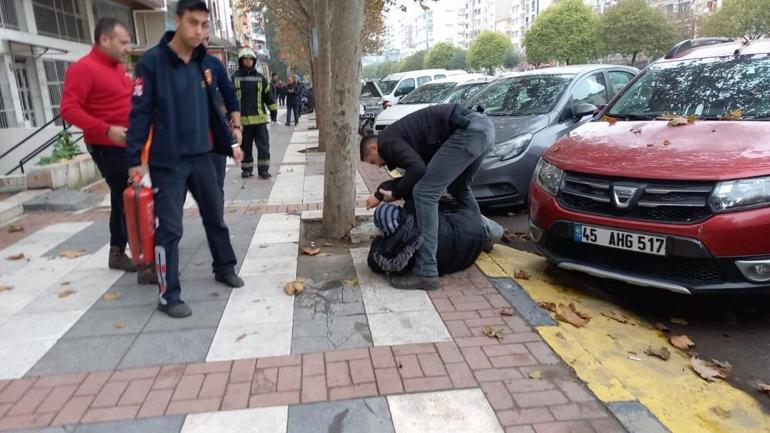 Kendi yakmakla tehdit etti, polisler böyle kurtardı