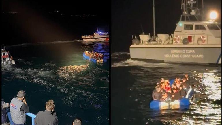 Göçmenlerin imdadına Türk Sahil Güvenlik ekipleri yetişti! Yunan bottan insanlık dışı muamele