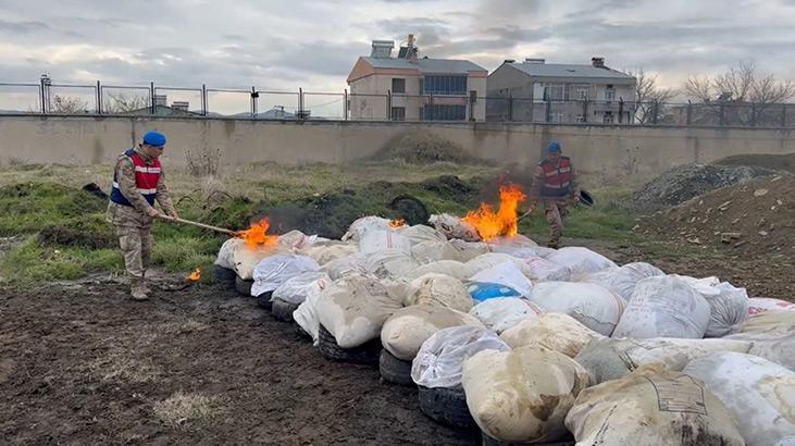 Diyarbakır'da ele geçirilen 23 ton 961 kilo uyuşturucu böyle imha edildi